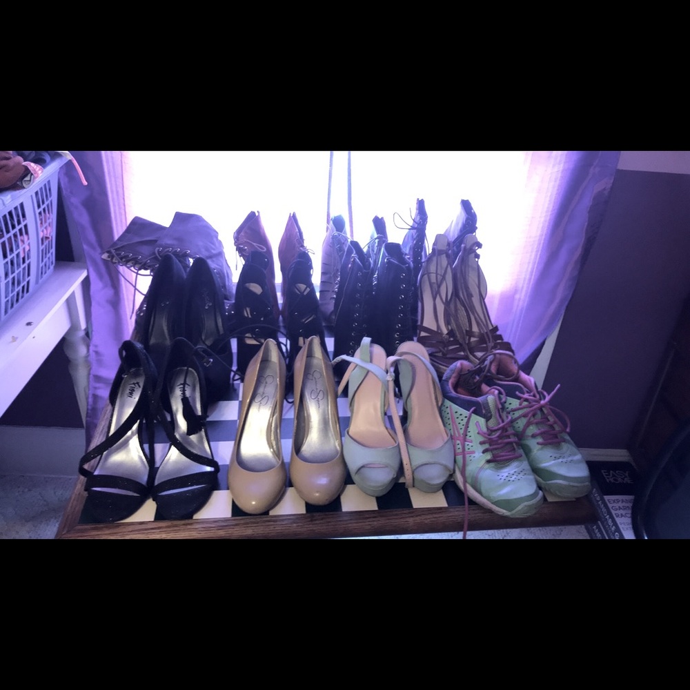 12 different pairs of shoes